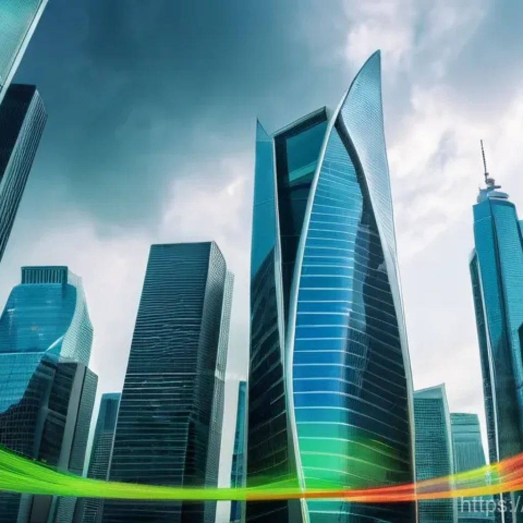 경제 지표 발표 일정 - **Prompt:** "A panoramic, high-angle shot of a futuristic global financial hub, symbolizing the 'Glo...