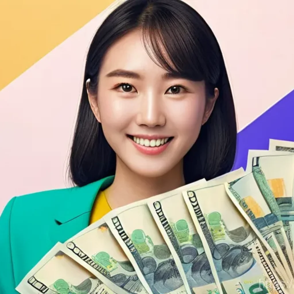 이중환전의 유리한 점 - **Prompt:** A vibrant and optimistic scene of a young adult (gender-neutral, wearing stylish modern ...