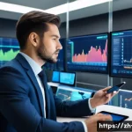 은행의 외환 관리 전략 - A modern bank trading room scene focused on real-time forex risk monitoring: multiple large digital ...