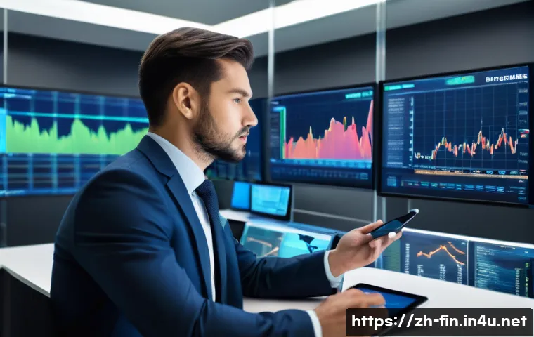 은행의 외환 관리 전략 - A modern bank trading room scene focused on real-time forex risk monitoring: multiple large digital ...