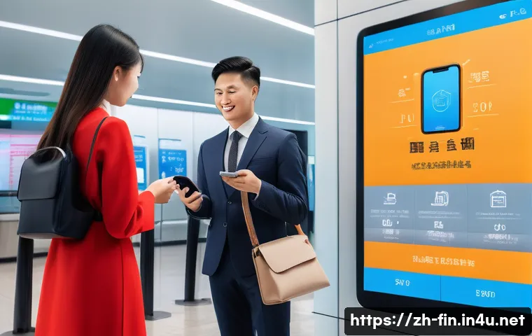 스위치 예금 이자율 - A modern Chinese bank interior with young professionals using mobile banking apps on smartphones, sh...