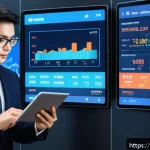 다중통화 계좌의 장점 - A modern digital banking interface displaying a multi-currency account dashboard in simplified Chine...